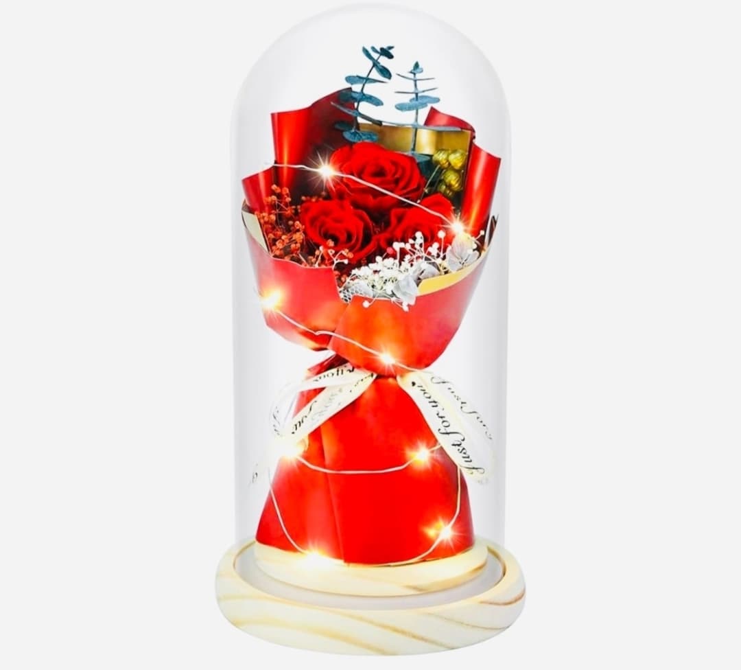 big luxury glass rose flower