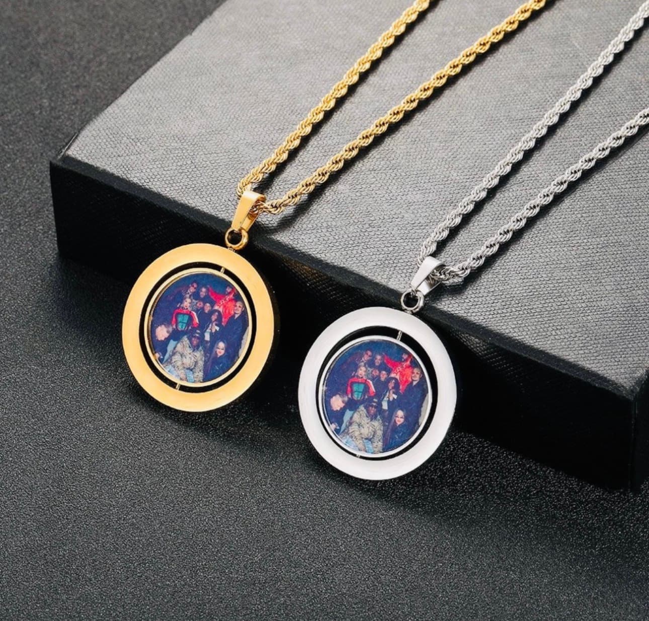 customized double sides necklace